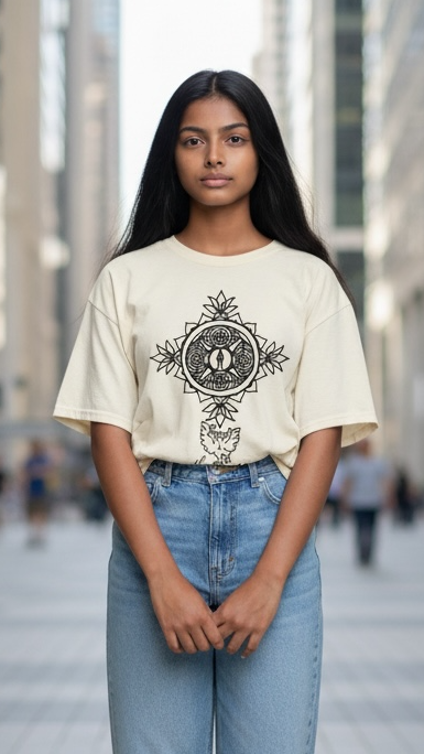 Angel in human flesh white t-shirt